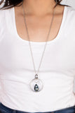 Swinging Shimmer - Blue Necklace - Paparazzi Accessories Necklace Bedazzle Me Pretty Mobile Fashion Boutique