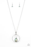 Swinging Shimmer - Green Necklace - Paparazzi Accessories Necklace Bedazzle Me Pretty Mobile Fashion Boutique
