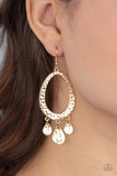 Taboo Trinket - Gold Earrings - Paparazzi Accessories Earrings Bedazzle Me Pretty Mobile Fashion Boutique