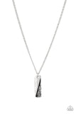 Tag Along - Silver Mens Necklace - Paparazzi Accessories Mens Necklace Bedazzle Me Pretty Mobile Fashion Boutique
