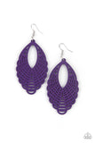 Tahiti Tankini - Purple Earrings - Paparazzi Accessories Earrings Bedazzle Me Pretty Mobile Fashion Boutique