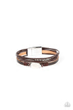 Tahoe Tourist - Brown Bracelet - Paparazzi Accessories Bracelet Bedazzle Me Pretty Mobile Fashion Boutique