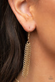 Tai Chi Tassel - Gold Necklace - Paparazzi Accessories Necklace Bedazzle Me Pretty Mobile Fashion Boutique