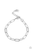 Tailgate Party - Silver Mens Bracelet - Paparazzi Accessories Mens Bracelet Bedazzle Me Pretty Mobile Fashion Boutique