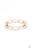 Tailored Twinkle - Rose Gold Bracelet - Paparazzi Accessories Bracelet Bedazzle Me Pretty Mobile Fashion Boutique