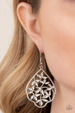 Taj Mahal Gardens - Silver Earrings - Paparazzi Accessories Earrings Bedazzle Me Pretty Mobile Fashion Boutique