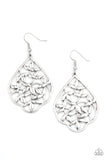 Taj Mahal Gardens - Silver Earrings - Paparazzi Accessories Earrings Bedazzle Me Pretty Mobile Fashion Boutique