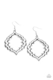 Taj Mahal Majesty - Silver Earrings - Paparazzi Accessories Earrings Bedazzle Me Pretty Mobile Fashion Boutique