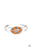 Taj Mahal Meadow - Orange Bracelet - Paparazzi Accessories Bracelet Bedazzle Me Pretty Mobile Fashion Boutique