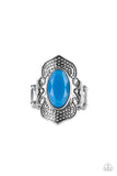 Taj Mahal Trendsetter - Blue Ring - Paparazzi Accessories Ring Bedazzle Me Pretty Mobile Fashion Boutique