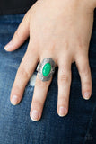 Taj Mahal Trendsetter - Green Ring - Paparazzi Accessories Ring Bedazzle Me Pretty Mobile Fashion Boutique