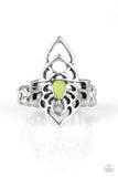 Taj MAHALO - Green Ring - Paparazzi Accessories Ring Bedazzle Me Pretty Mobile Fashion Boutique