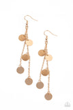 Take A Good Look - Gold Earrings - Paparazzi Accessories Earrings Bedazzle Me Pretty Mobile Fashion Boutique