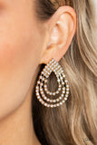 Take a POWER Stance - Gold Post Earrings - Paparazzi Accessories Post Earrings Bedazzle Me Pretty Mobile Fashion Boutique