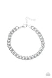 Take It To The Bank - Silver Mens Bracelet - Paparazzi Accessories Mens Bracelet Bedazzle Me Pretty Mobile Fashion Boutique