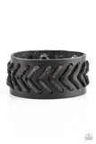 Take Me Out To The Ball Game - Black Bracelet - Paparazzi Accessories Bracelet Bedazzle Me Pretty Mobile Fashion Boutique