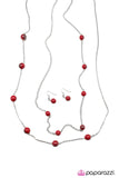 Take My Breath Away - Red Necklace - Paparazzi Accessories Necklace Bedazzle Me Pretty Mobile Fashion Boutique