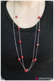 Take My Breath Away - Red Necklace - Paparazzi Accessories Necklace Bedazzle Me Pretty Mobile Fashion Boutique