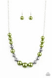 Take Note - Green Necklace - Paparazzi Accessories Necklace Bedazzle Me Pretty Mobile Fashion Boutique