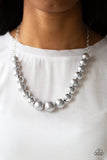 Take Note - Silver Necklace - Paparazzi Accessories Necklace Bedazzle Me Pretty Mobile Fashion Boutique