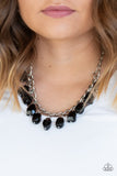 Take The COLOR Wheel! - Black Necklace - Paparazzi Accessories Necklace Bedazzle Me Pretty Mobile Fashion Boutique