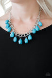 Take The COLOR Wheel! - Blue Necklace - Paparazzi Accessories Necklace Bedazzle Me Pretty Mobile Fashion Boutique