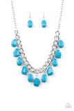 Take The COLOR Wheel! - Blue Necklace - Paparazzi Accessories Necklace Bedazzle Me Pretty Mobile Fashion Boutique