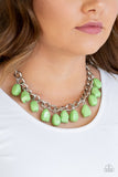 Take The COLOR Wheel! - Green Necklace - Paparazzi Accessories Necklace Bedazzle Me Pretty Mobile Fashion Boutique