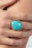 Take the High RODEO - Gold Ring - Paparazzi Accessories Ring Bedazzle Me Pretty Mobile Fashion Boutique