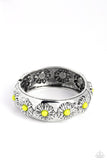 Taking FLORAL - Green Bracelet - Paparazzi Accessories Bracelet Bedazzle Me Pretty Mobile Fashion Boutique