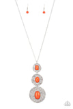 Talisman Trendsetter - Orange Necklace - Paparazzi Accessories Necklace Bedazzle Me Pretty Mobile Fashion Boutique