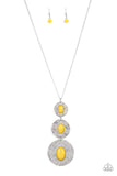 Talisman Trendsetter - Yellow Necklace - Paparazzi Accessories Necklace Bedazzle Me Pretty Mobile Fashion Boutique