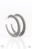 Talk About Texture - Silver Earrings - Paparazzi Accessories Earrings Bedazzle Me Pretty Mobile Fashion Boutique