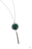 Tallahassee Tassel - Green Necklace - Paparazzi Accessories Necklace Bedazzle Me Pretty Mobile Fashion Boutique