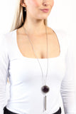 Tallahassee Tassel - Purple Necklace - Paparazzi Accessories Necklace Bedazzle Me Pretty Mobile Fashion Boutique