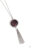 Tallahassee Tassel - Purple Necklace - Paparazzi Accessories Necklace Bedazzle Me Pretty Mobile Fashion Boutique
