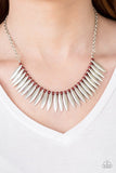 Tameless Tigress - Brown Necklace - Paparazzi Accessories Necklace Bedazzle Me Pretty Mobile Fashion Boutique