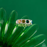 Taming Twilight - Green Ring - Paparazzi Accessories Ring Bedazzle Me Pretty Mobile Fashion Boutique