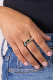 Taming Twilight - Green Ring - Paparazzi Accessories Ring Bedazzle Me Pretty Mobile Fashion Boutique