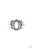 Tangy Texture - White Ring - Paparazzi Accessories Ring Bedazzle Me Pretty Mobile Fashion Boutique