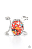 Tantalizingly Terrazzo - Red Bracelet - Paparazzi Accessories Bracelet Bedazzle Me Pretty Mobile Fashion Boutique
