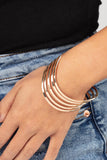 Tantalizingly Tiered - Gold Bracelet - Paparazzi Accessories Bracelet Bedazzle Me Pretty Mobile Fashion Boutique