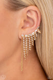 Tapered Tease - Gold Post Earrings - Paparazzi Accessories Post Earrings Bedazzle Me Pretty Mobile Fashion Boutique