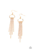Tapered Twinkle - Gold Earrings - Paparazzi Accessories Earrings Bedazzle Me Pretty Mobile Fashion Boutique