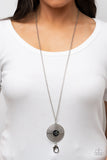 Targeted Tranquility - Black Lanyard - Paparazzi Accessories Lanyard Bedazzle Me Pretty Mobile Fashion Boutique