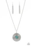 Targeted Tranquility - Blue Necklace - Paparazzi Accessories Necklace Bedazzle Me Pretty Mobile Fashion Boutique