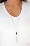 Tassel Tease - Black Necklace - Paparazzi Accessories Necklace Bedazzle Me Pretty Mobile Fashion Boutique