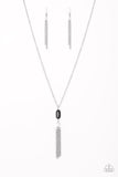 Tassel Tease - Black Necklace - Paparazzi Accessories Necklace Bedazzle Me Pretty Mobile Fashion Boutique