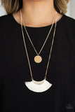 Tassel Temptation - Gold Necklace - Paparazzi Accessories Necklace Bedazzle Me Pretty Mobile Fashion Boutique
