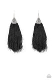 Tassel Temptress - Black Earrings - Paparazzi Accessories Earrings Bedazzle Me Pretty Mobile Fashion Boutique